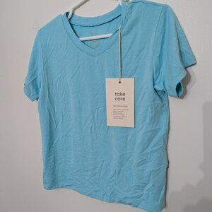 NWT Kyte Baby Robin Blue Bamboo V-neck Top size 5T